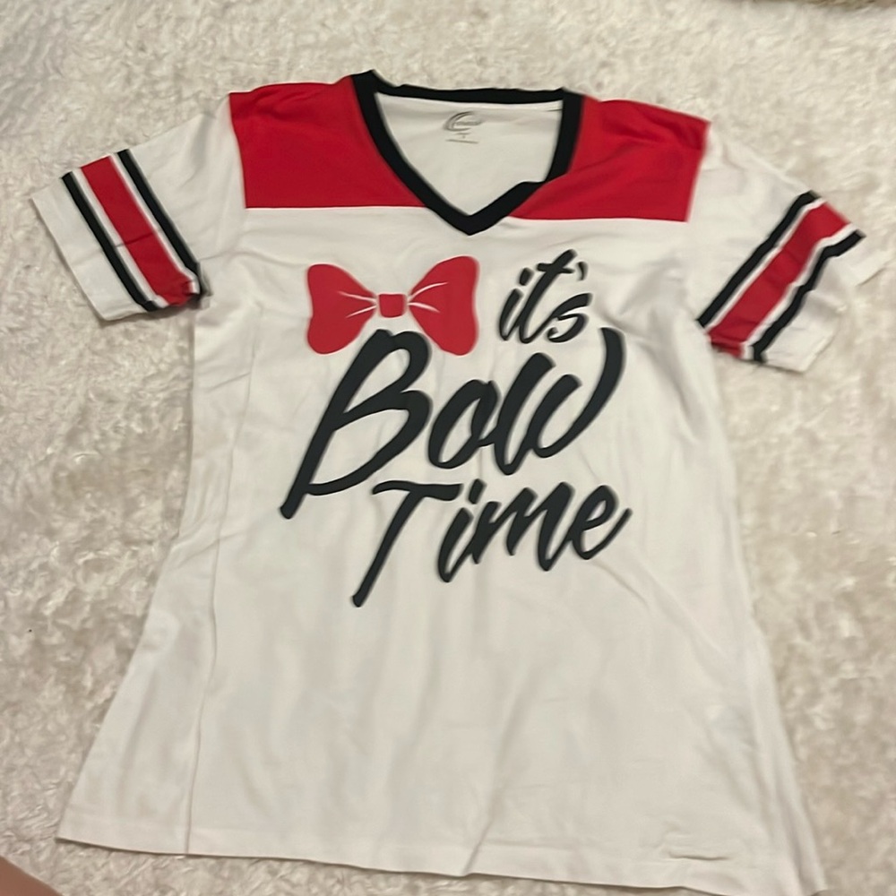 Cheer “It’s Bow Time” shirt, size: Small